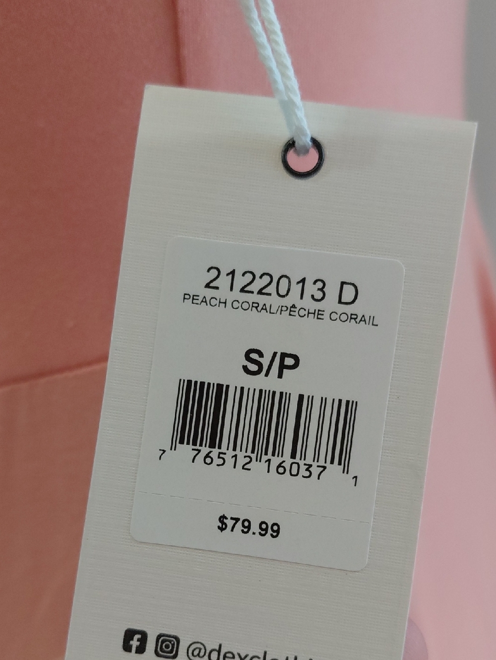 Rayon Dress Dex Coral-Pink Spaghetti Strap - Picture 4 of 8